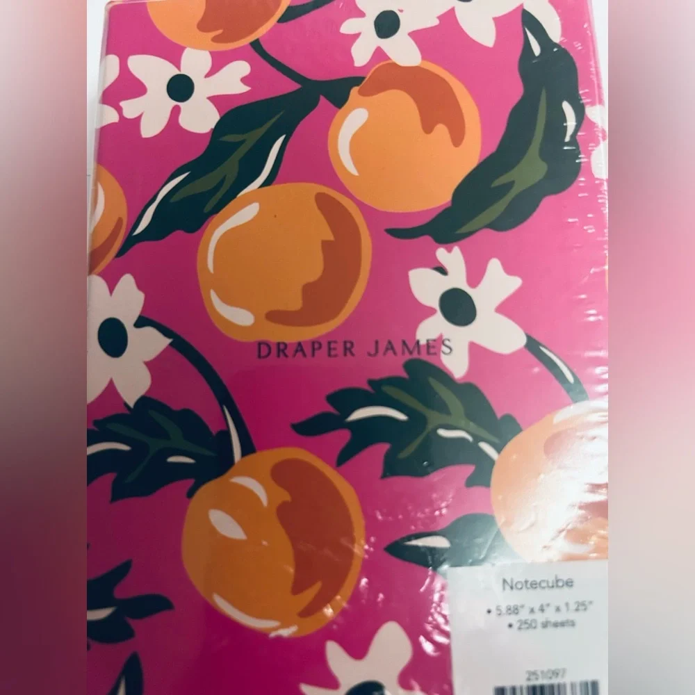New Pink Floral Notecube Draper James 250 Sheets made in India